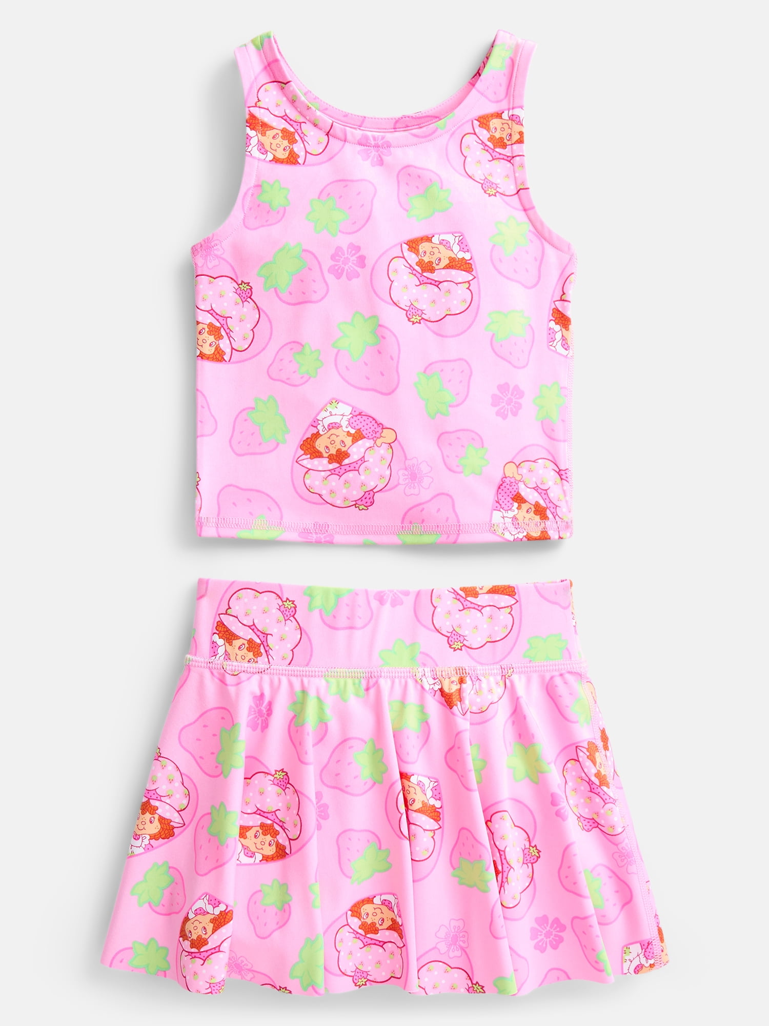 Strawberry Shortcake Toddler Girls' Active Tank Top and Skort Set, 2-Piece, Sizes 12M-5T
