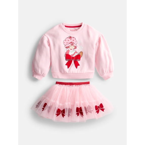 Strawberry Shortcake Toddler Girls Graphic Sweatshirt and Tutu Skirt, 2-Piece, Sizes 12M-5T
