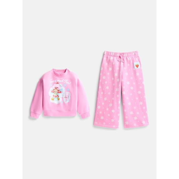 Strawberry Shortcake Toddler Girls Sweatshirt and Wide Pants Set, 2 Piece, Sizes 12M-5T