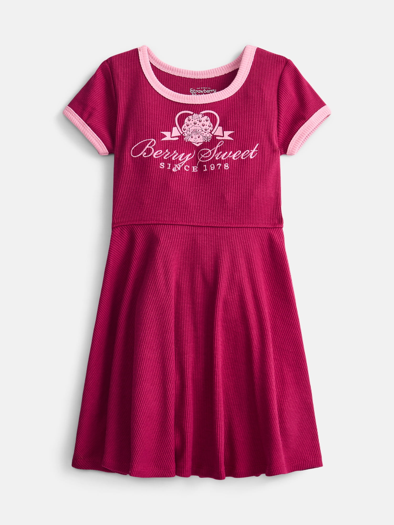 Strawberry Shortcake Toddler Girls Short Sleeve Graphic Skater Dress, Sizes 12M-5T