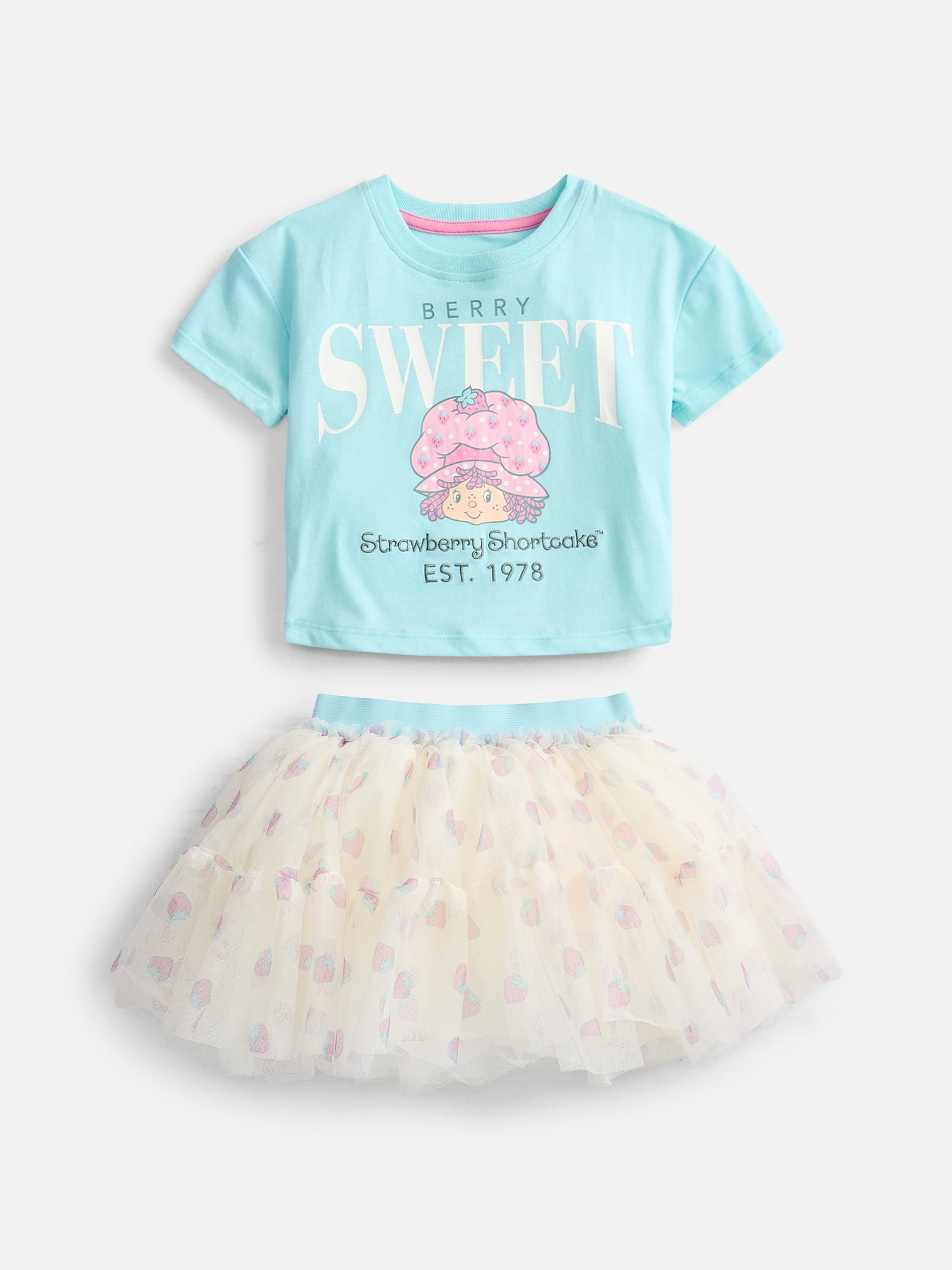 Strawberry Shortcake Toddler Girls Graphic Tee and Tutu Skirt Set, 2 Piece, Sizes 12M-5T