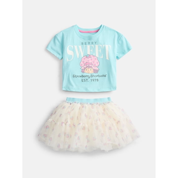 Strawberry Shortcake Toddler Girls Graphic Tee and Tutu Skirt Set, 2 Piece, Sizes 12M-5T