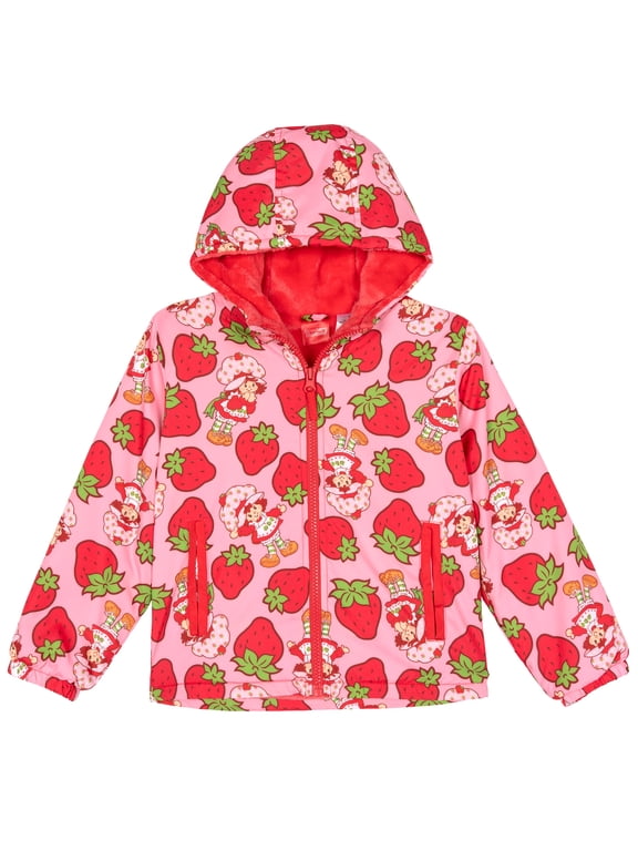 Toddler Girls' Zip-Up Hooded Windbreaker Jacket Pink
