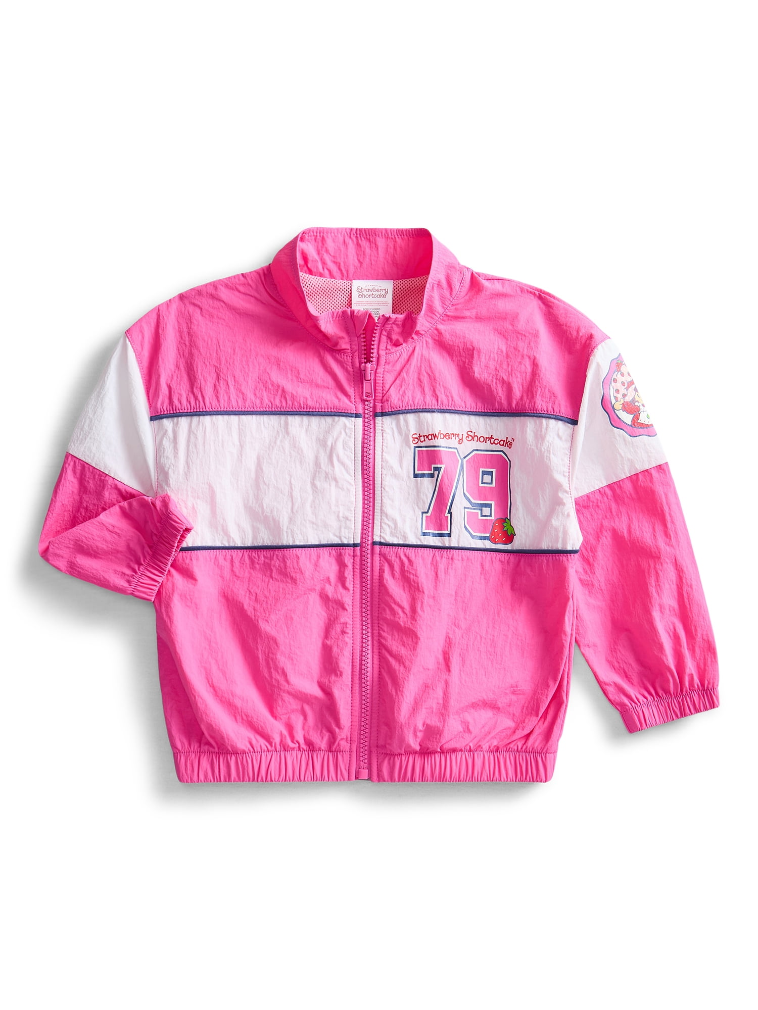 Strawberry Shortcake Toddler Full Zip Jacket with Long Sleeves, Sizes 12M-5T