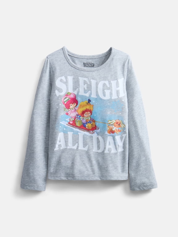 Toddler Long Sleeve Holiday Graphic Crewneck T-Shirt, Sizes 12M-5T