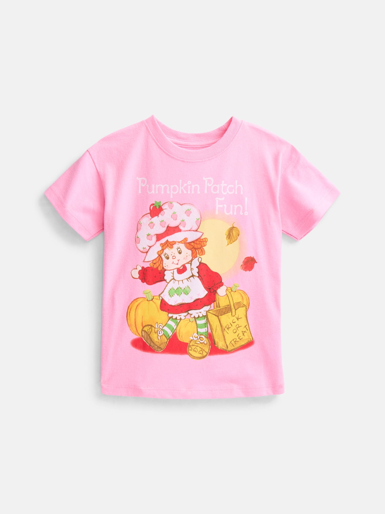 Strawberry Shortcake Toddler Girls Halloween Crewneck Tee with Short Sleeves, Sizes 12M-5T