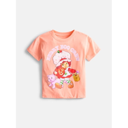 Mickey and Minnie Strawberry Shortcake Toddler Girls Halloween Graphic Tee with Short Sleeves, Sizes 12M-5T