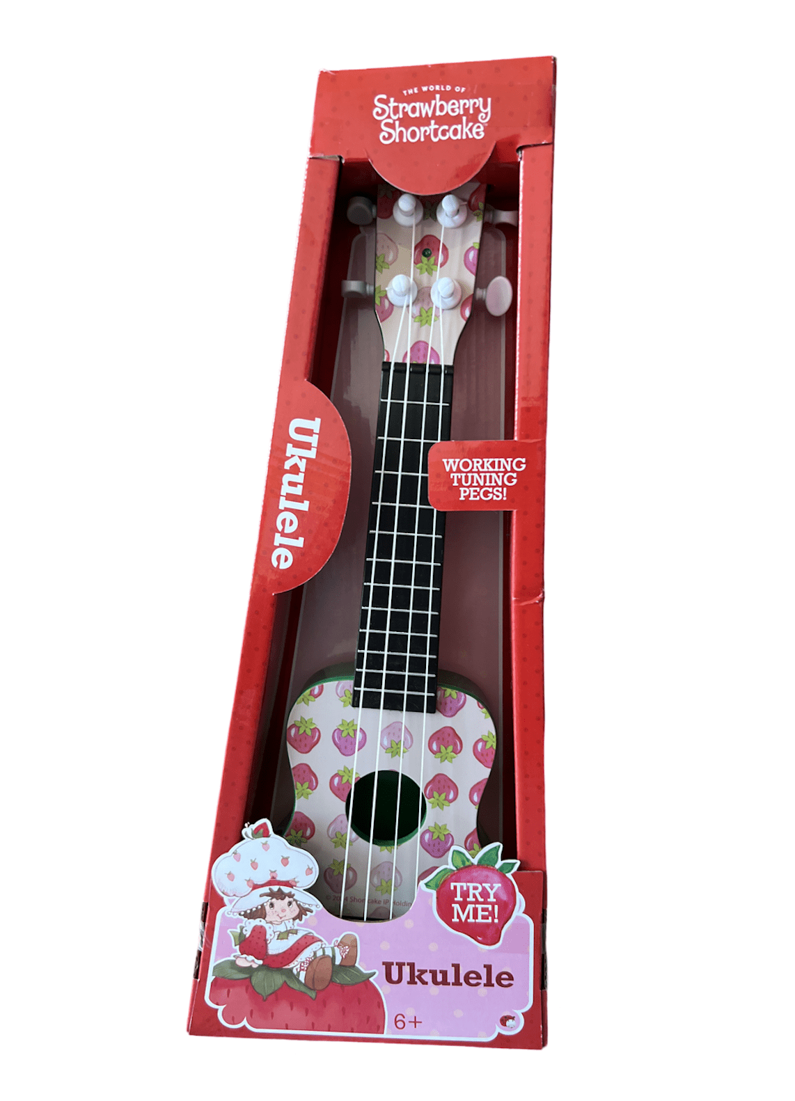 Strawberry Shortcake Ukulele Working Tuning Pegs!