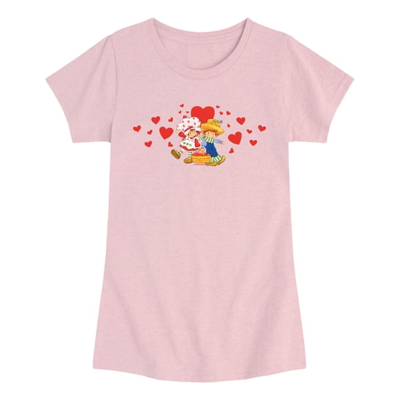 Strawberry Shortcake - Valentine Hearts Fitted Short Sleeve Graphic T-Shirt