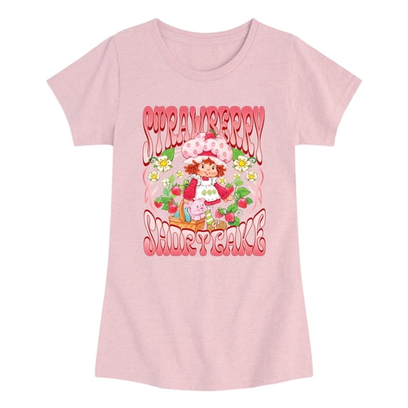 Strawberry Shortcake - Vintage Art Nouveau - Youth Girls Fitted Short Sleeve T-Shirt