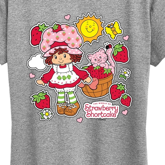 Strawberry Shortcake - Vintage Stickers Style - Women'S Short Sleeve Graphic T-Shirt