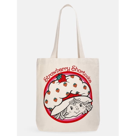 Strawberry Shortcake Women's 13.5" Tote Bag, Pink Natural Canvas