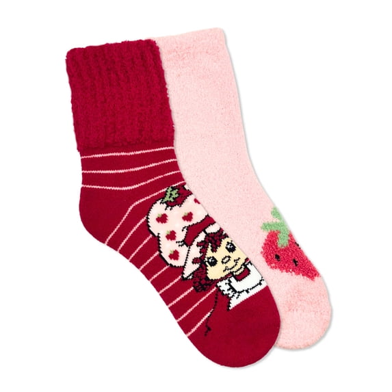 Strawberry Shortcake Women's Cozy Crew Socks, 2-Pack, Shoe Sizes 4-10