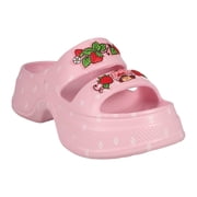 Strawberry Shortcake Women's Double Strap Platform Sandals