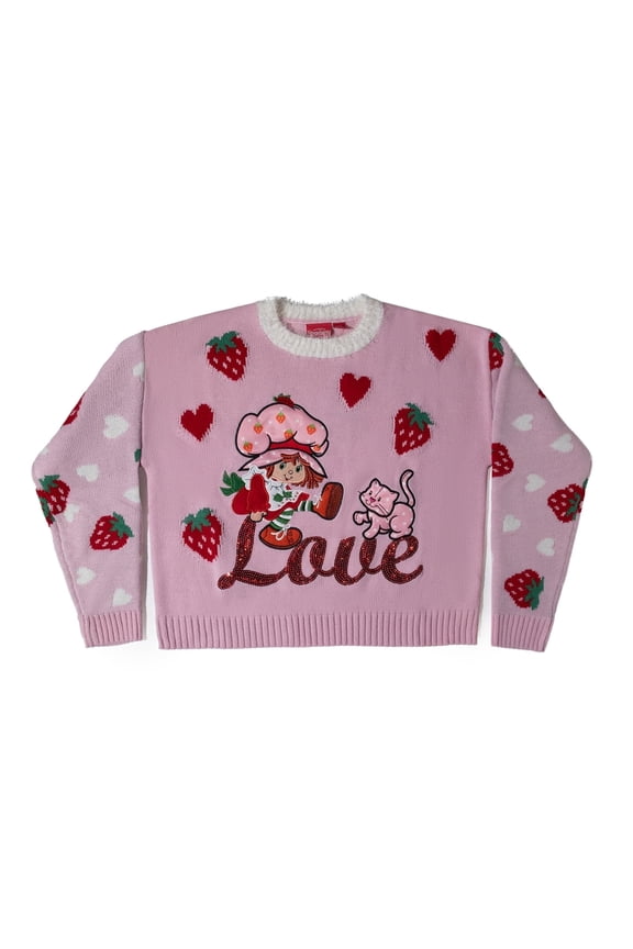 Women's Love Crewneck Pullover Sweaters, Sizes S-XL