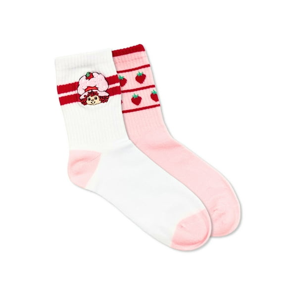 Strawberry Shortcake Women's Mid-Crew Socks, 2-Pack, Size 4-10