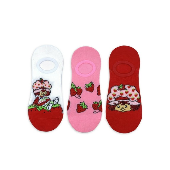 Strawberry Shortcake Women's Print Stay Put Liner Socks, 3-Pack, Shoe Size 4-10