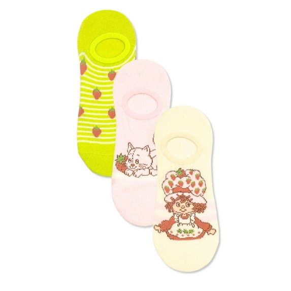 Strawberry Shortcake Women's Scoop Liner Socks, 3-Pack, Size 4-10