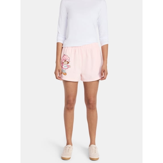 Strawberry Shortcake Women's Graphic Fleece Shorts, 2.5" Inseam, Sizes XXS-XXL