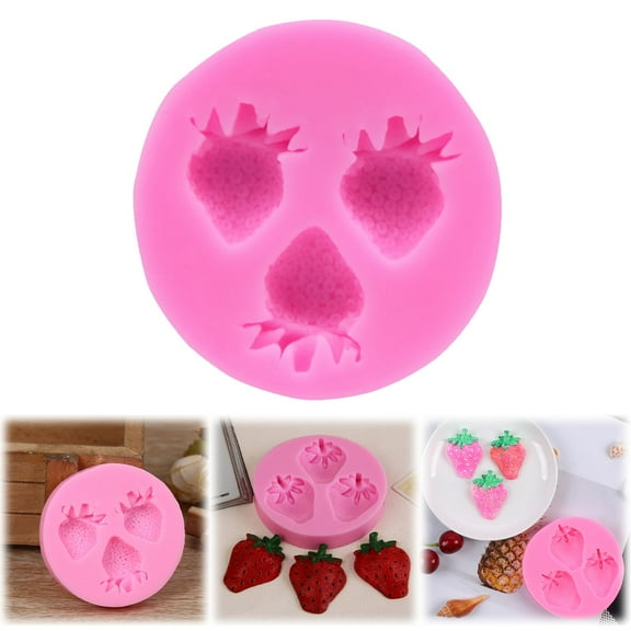 Strawberry Silicone Mold, Fondant Cake Decoration, Strawberry Silicone Mould, for Fondant, Cake Decorating, Diy, By Kingtowag