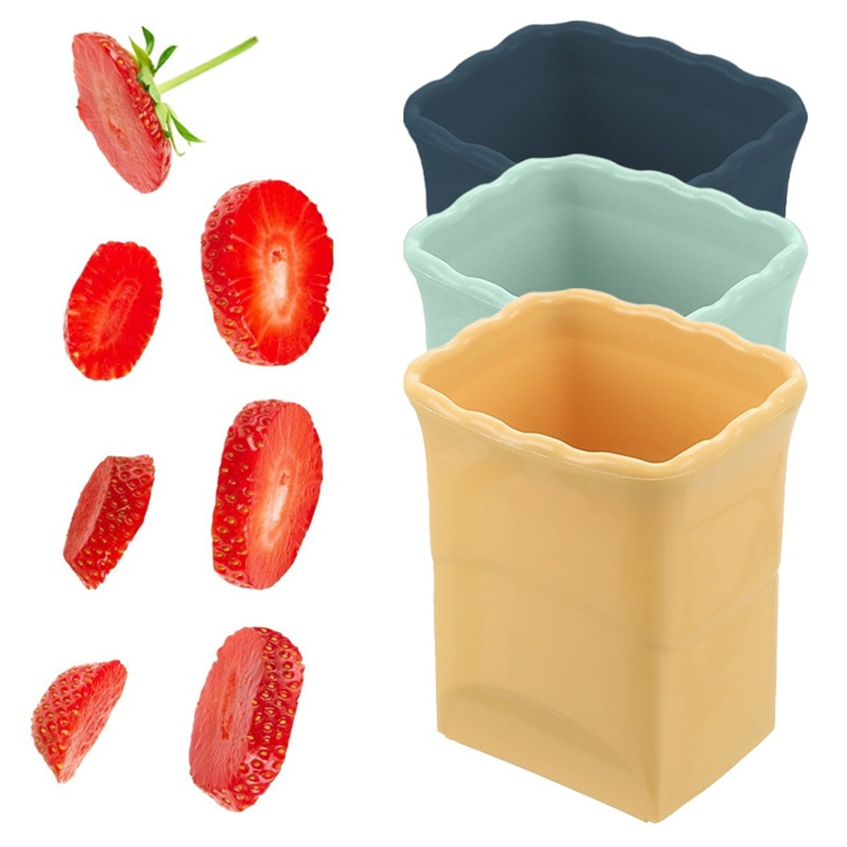 Healthy Freek Mini Slicer, Healthy Freak Mini Slicer, 2024 New Mini Fruit  Slicer Cup, Strawberry Slicer, Quickly Making Soft Fruits Vegetables  Kitchen