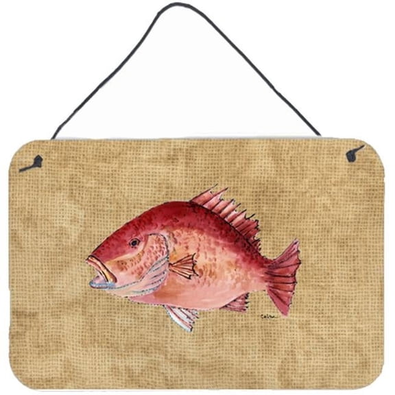 Strawberry Snapper Aluminium Metal Wall or Door Hanging Print
