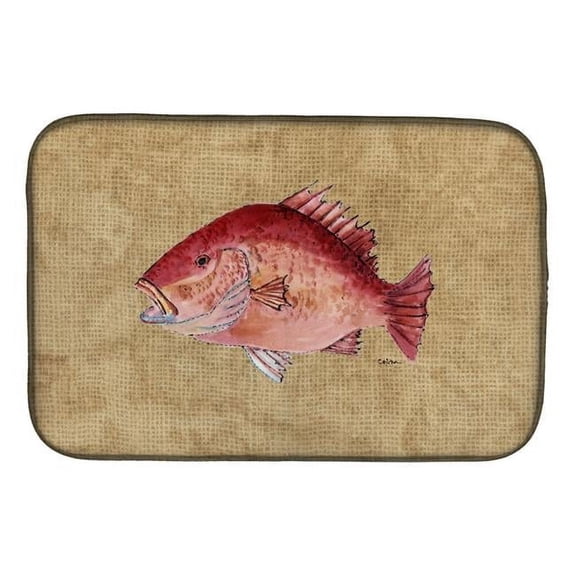 Strawberry Snapper Dish Drying Mat