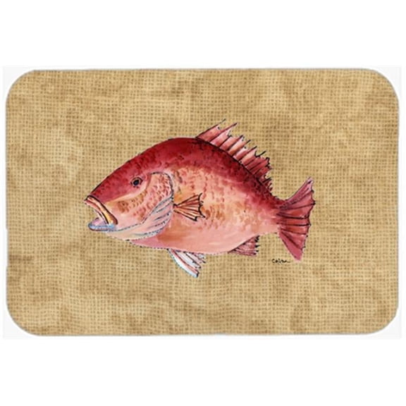 Strawberry Snapper Glass Cutting Board Large Size
