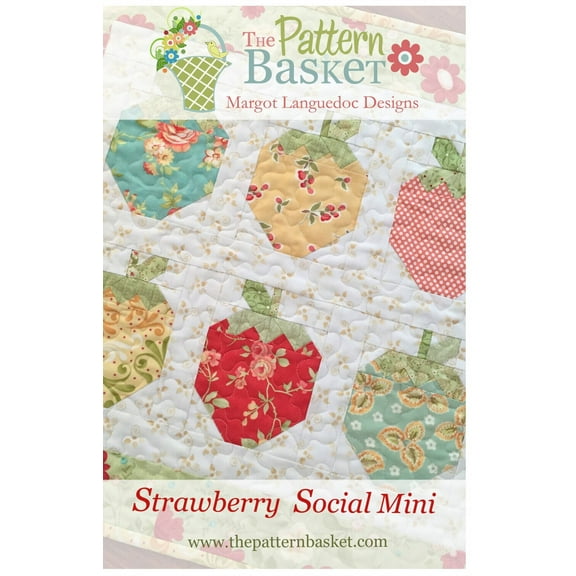 Strawberry Social Mini Quilt Pattern by The Pattern Basket