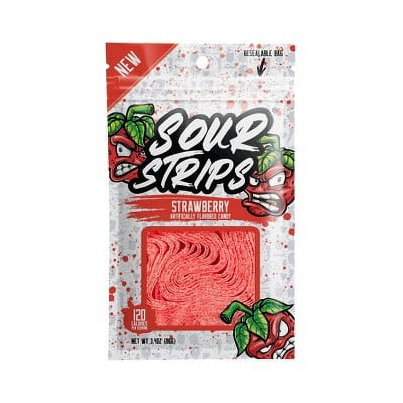 Strawberry Sour Strips Candy - 3.4oz - Walmart.com