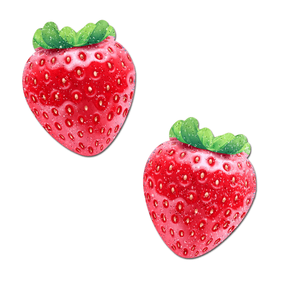 Strawberry: Sparkly Red & Juicy Berry Nipple Pasties by Pastease®