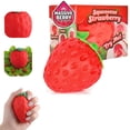 thumbnail image 1 of 3.15 in Strawberry Squishy Toys Stress Ball, Soft Sensory Fidget Toy for Kids ADHD & Adult Relaxation, 1 of 8