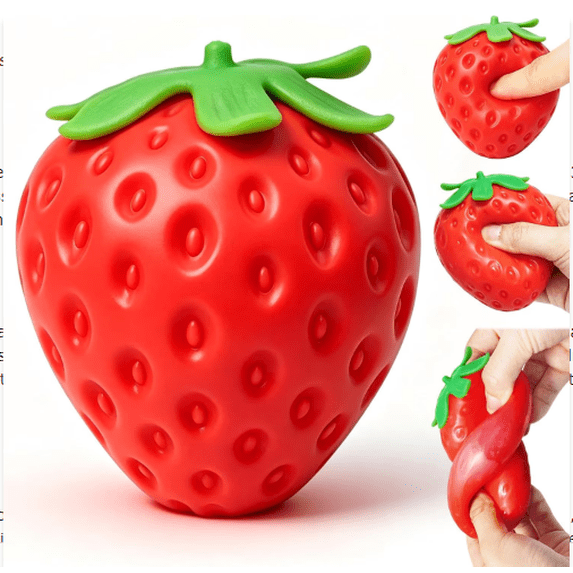 Strawberry Squishy Stress Relief Toys, 5.5