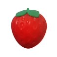 thumbnail image 1 of Strawberry Squishy Toy with Leaf Design, 3 Inch Red, for Kids, Squeeze Toy, 1 of 8