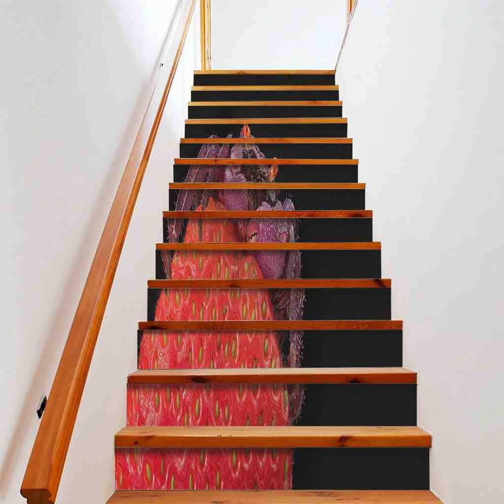 Strawberry Stair Stickers Red Summer Fruit Staircase Sticker Decals ...