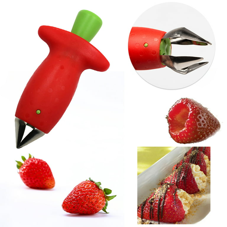 Strawberry Slicer Cutter Kitchen Fruit Gadget Tools Hullers Stem Remover