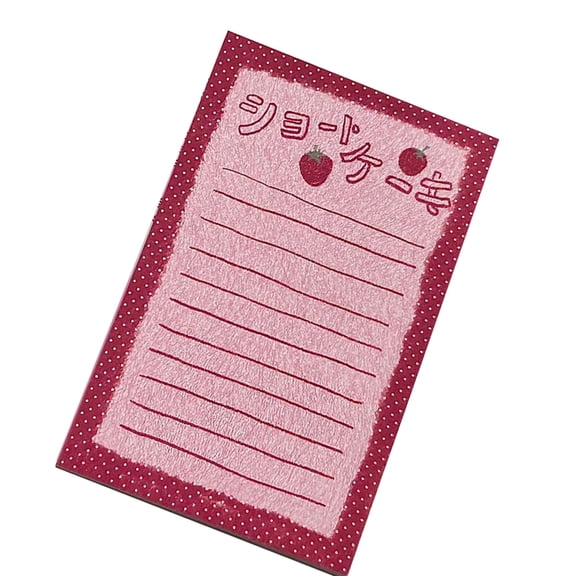 Strawberry Sticky Note Lovely Writing Pad Simple Memo Pad Easy to Write Multifunctional Notepads Paper Pad