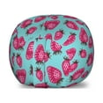 thumbnail image 1 of Strawberry Storage Toy Bag Chair, Repeating Pattern with Abstract Modern Design Summer Fruit, Stuffed Animal Organizer Washable Bag, Small Size, Magenta Grey and Seafoam, by Ambesonne, 1 of 3