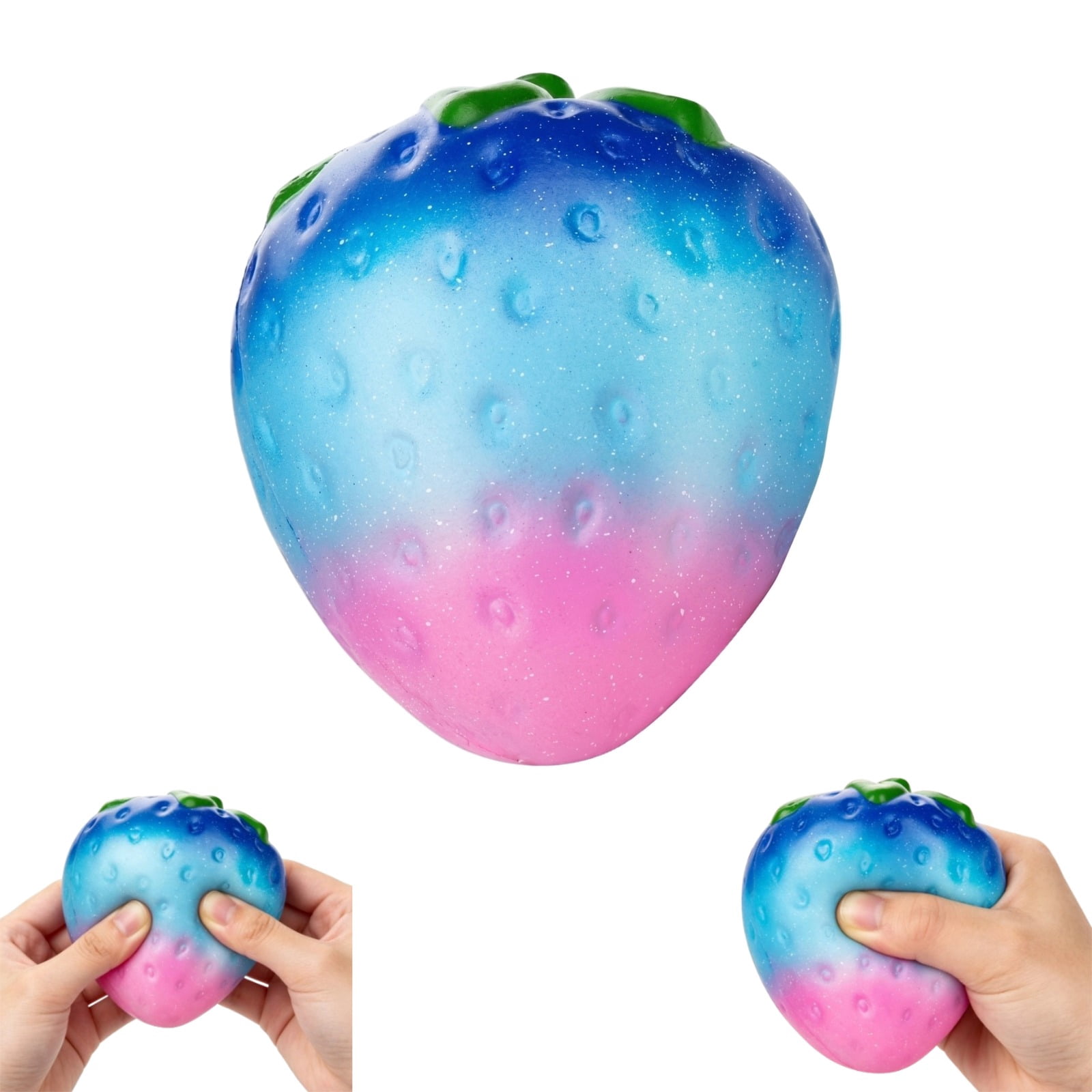 Strawberry Stress Ball - Crunchy & Crispy Sensory Squeeze Ball with Buttery-Soft Feel, ASMR Fidget Tool for Adults Anxiety Relief,1PCS