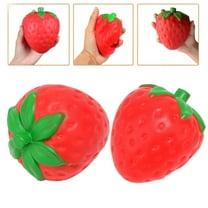 Strawberry Stress Ball Simulation Strawberry Strawberry Shaped Stress Ball Funny Squeeze Stress Relief Ball for Adults Strawberry Themed Party Decoration Summer Accessory