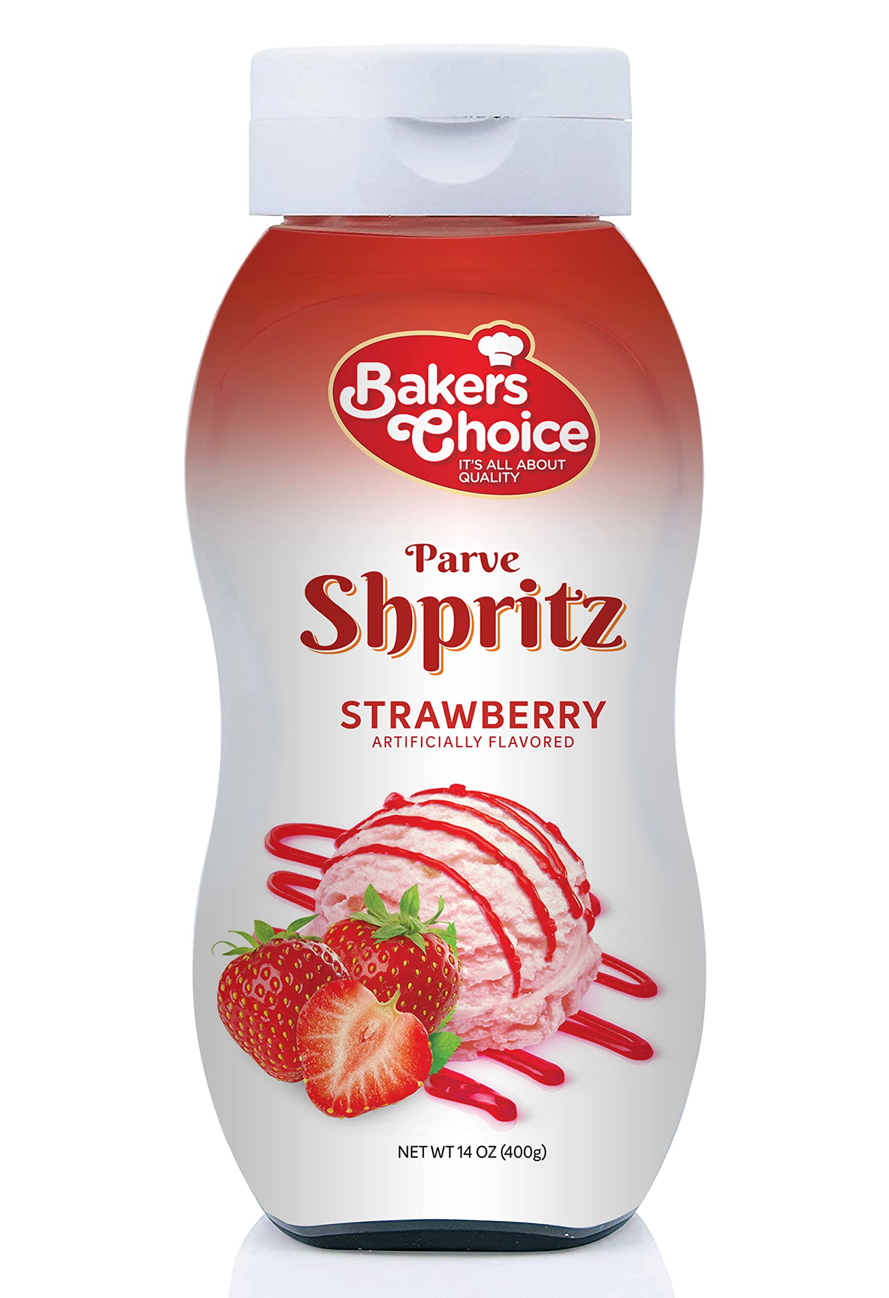 Strawberry Syrup Ice Cream Toppings Spritz 14 Ounce Strawberry