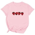 thumbnail image 1 of Strawberry T-Shirts for Women Fruit Graphic Print Short Sleeve Crew Neck Tees Garden Clothing Gardener Gift Tops, 1 of 3