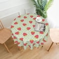 thumbnail image 1 of Strawberry Tablecloth Round 60 Inch Table Cloth Cover Mat Holiday Party Decoration for Dining Room Home Kitchen Picnic, 1 of 1