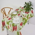 thumbnail image 1 of Strawberry Tablecloth, Summer Delicious Big Strawberries Rustic Farmhouse Flower Bee Print Table Cloth Cover for Party Dinning Kitchen Wedding Home Decor 60x102in, 1 of 6