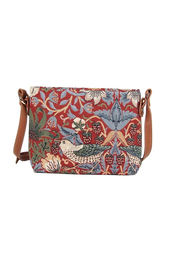 William Morris Strawberry Thief Red Crossbody Bag