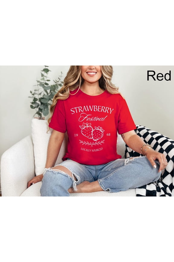 Strawberry Vintage Festival Cottagecore Summer Fruit T-Shirt - All Size S-5XL