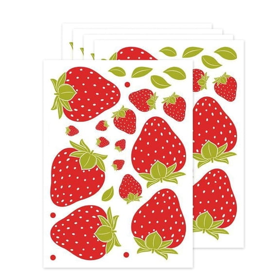 Strawberry Wall Decals Waterproof Adhesive PVC Sticker Removable For Kid Room