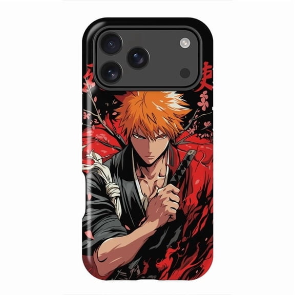 Strawberry Warrior Anime Inspired Hero Art Case for iPhone 17 16 15 14 13 12 11 Pro Max