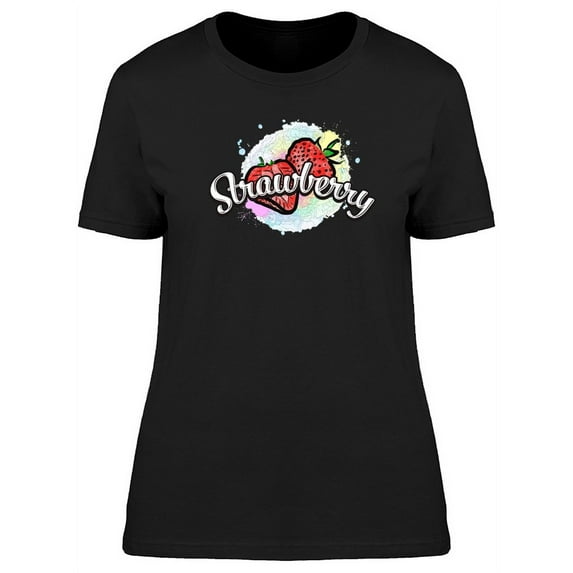 Strawberry With Colorful Art T-Shirt Women -Image by Shutterstock, Female XX-Large
