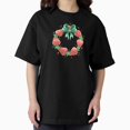 thumbnail image 1 of Strawberry Wreath Christmas Holiday Season Fruit Decor Unisex T-Shirt , up to Size 5XL, 1 of 2